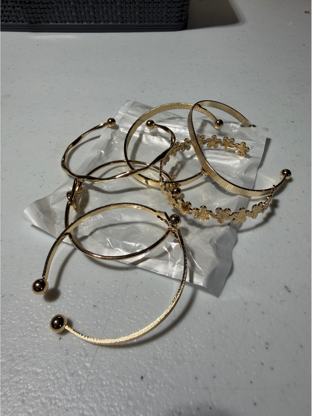 Gold Tone Bracelet Set